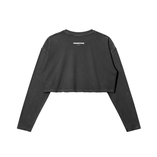 WMNS LONGSLEEVE CROP (B)